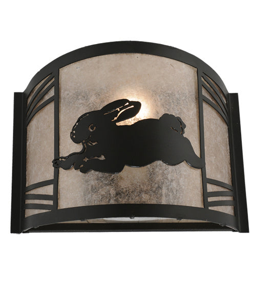 Meyda Tiffany - 243216 - One Light Wall Sconce - Rabbit On The Loose - Textured Black