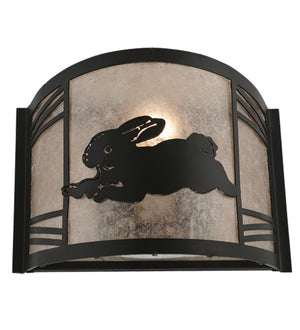 Meyda Tiffany - 243216 - One Light Wall Sconce - Rabbit On The Loose - Textured Black