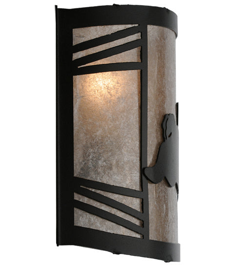 Meyda Tiffany - 243260 - One Light Wall Sconce - Rabbit On The Loose - Textured Black