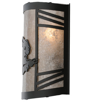 Meyda Tiffany - 243260 - One Light Wall Sconce - Rabbit On The Loose - Textured Black