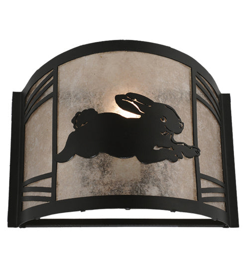 Meyda Tiffany - 243260 - One Light Wall Sconce - Rabbit On The Loose - Textured Black