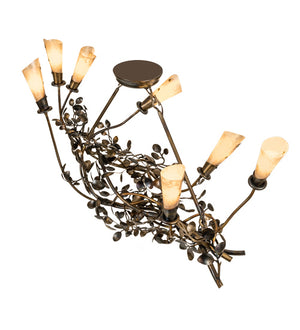 Meyda Tiffany - 243530 - Seven Light Chandelier - Vinca Vine - Dark Burnished Antique Copper