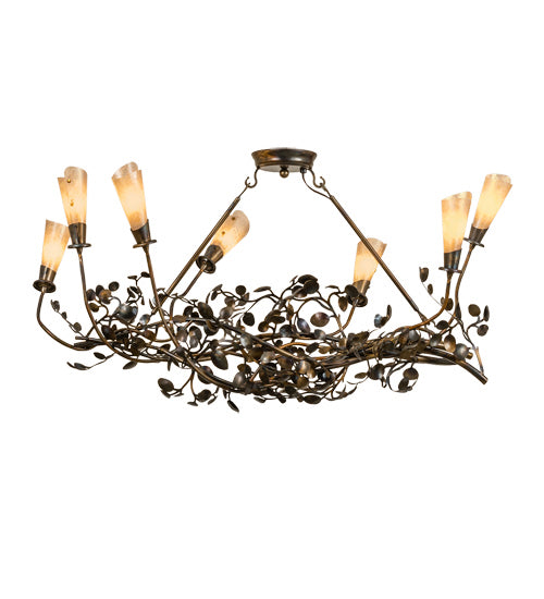 Meyda Tiffany - 243530 - Seven Light Chandelier - Vinca Vine - Dark Burnished Antique Copper