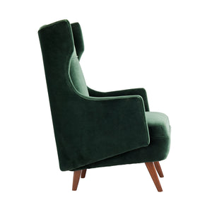 Arteriors - 8149 - Upholstery - Chair - Budelli - Forest Velvet/Dark Walnut