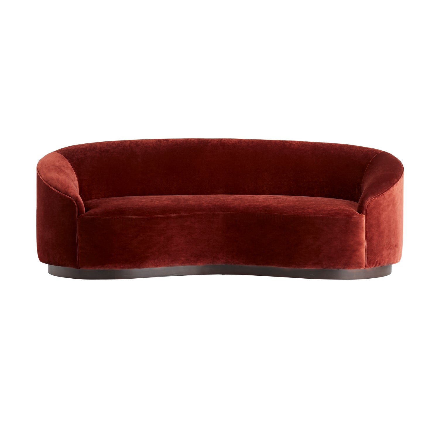 Arteriors - 8150 - Upholstery - Sofa - Turner - Paprika Velvet/Dark Walnut