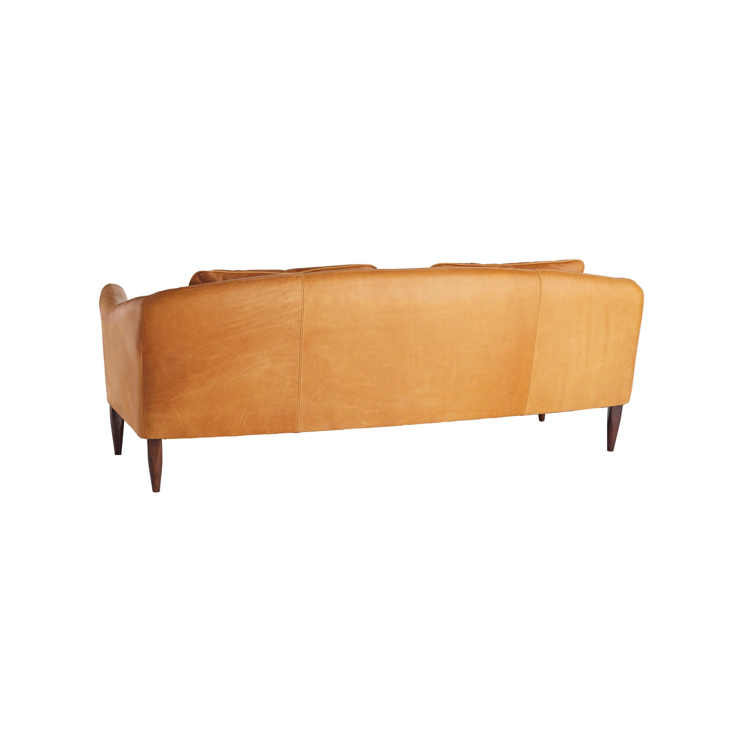 Arteriors - 8154 - Upholstery - Sofa - Vincent - Butterscotch Leather/Dark Walnut