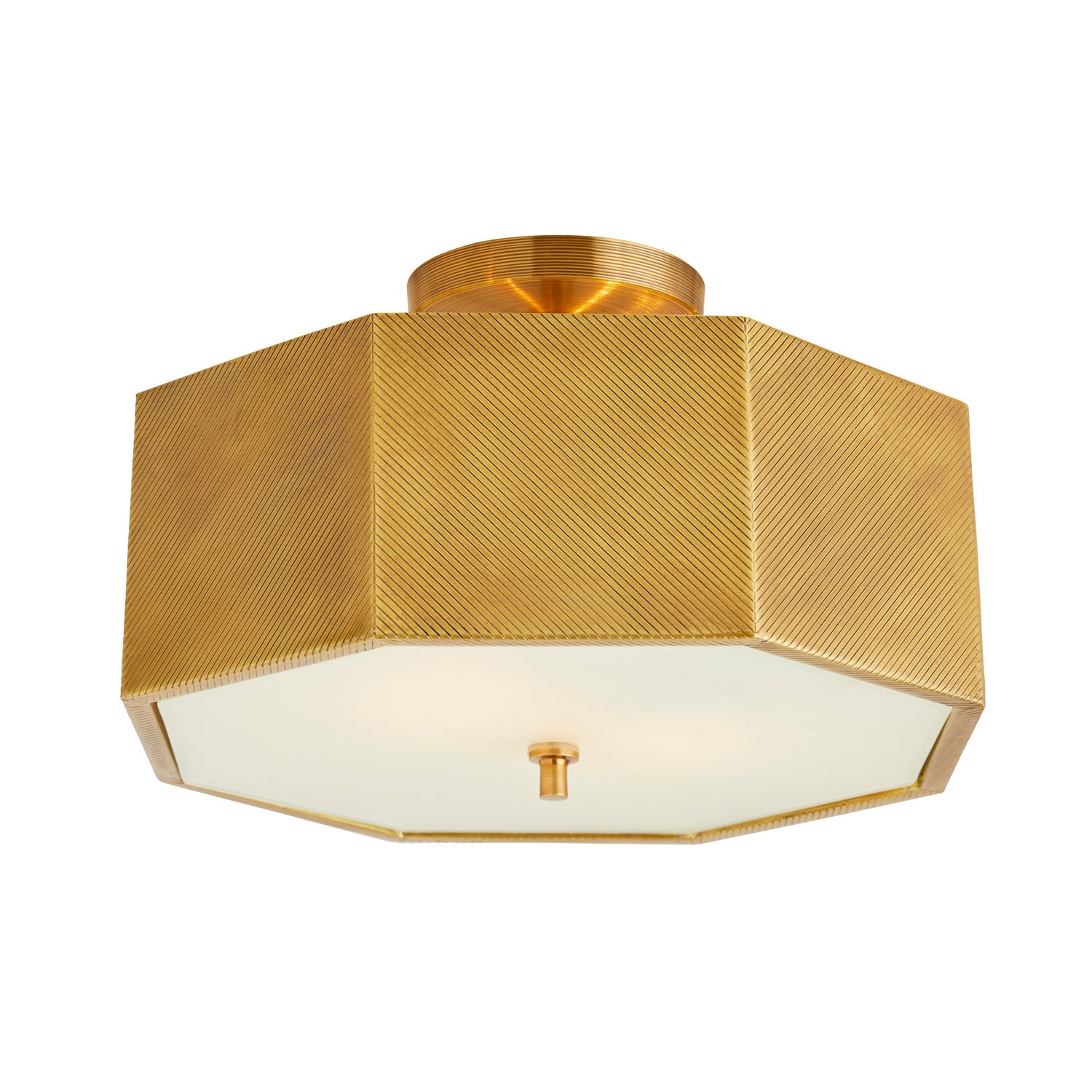 Arteriors - 44763 - Two Light Semi-Flush Mount - Grespan - Antique Brass