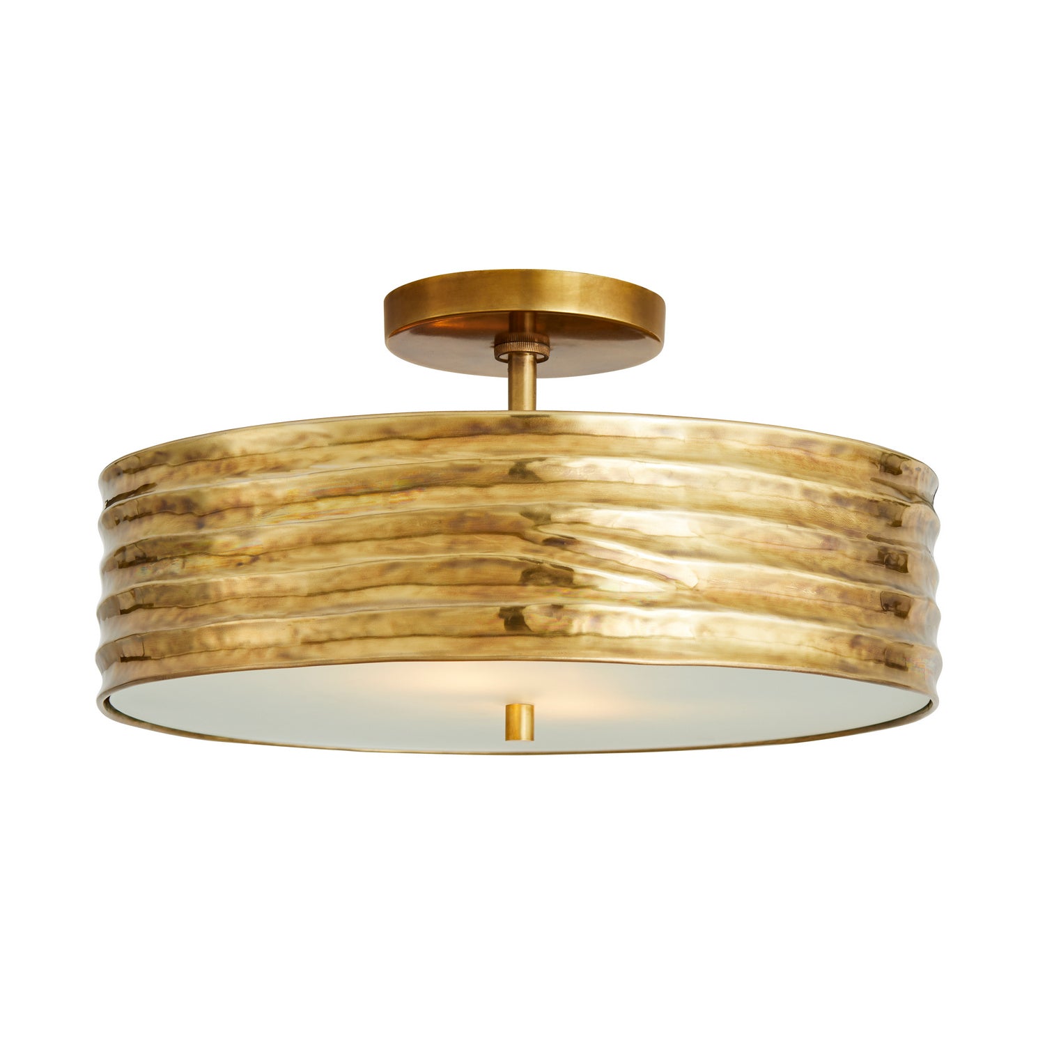 Arteriors - 44764 - Two Light Semi-Flush Mount - Anna - Antique Brass