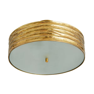 Arteriors - 44764 - Two Light Semi-Flush Mount - Anna - Antique Brass