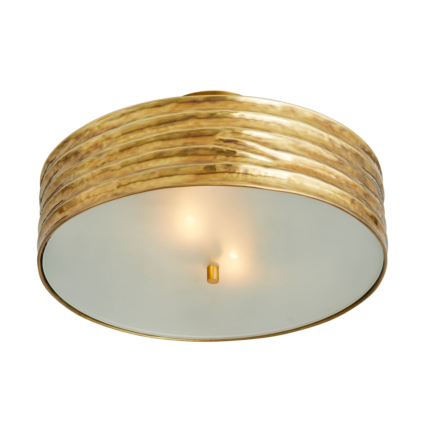 Arteriors - 44764 - Two Light Semi-Flush Mount - Anna - Antique Brass