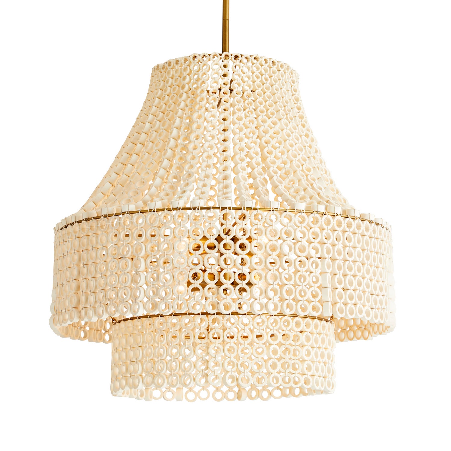 Arteriors - 45110 - Eight Light Chandelier - Hannie - White