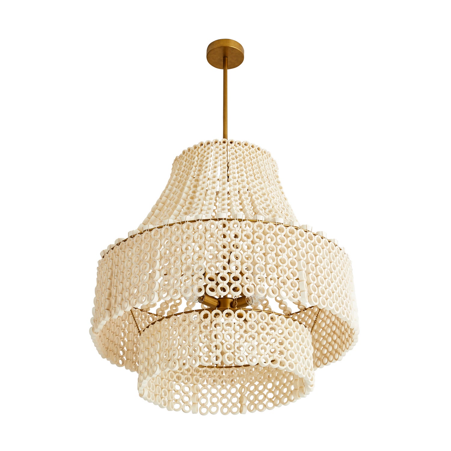 Arteriors - 45110 - Eight Light Chandelier - Hannie - White