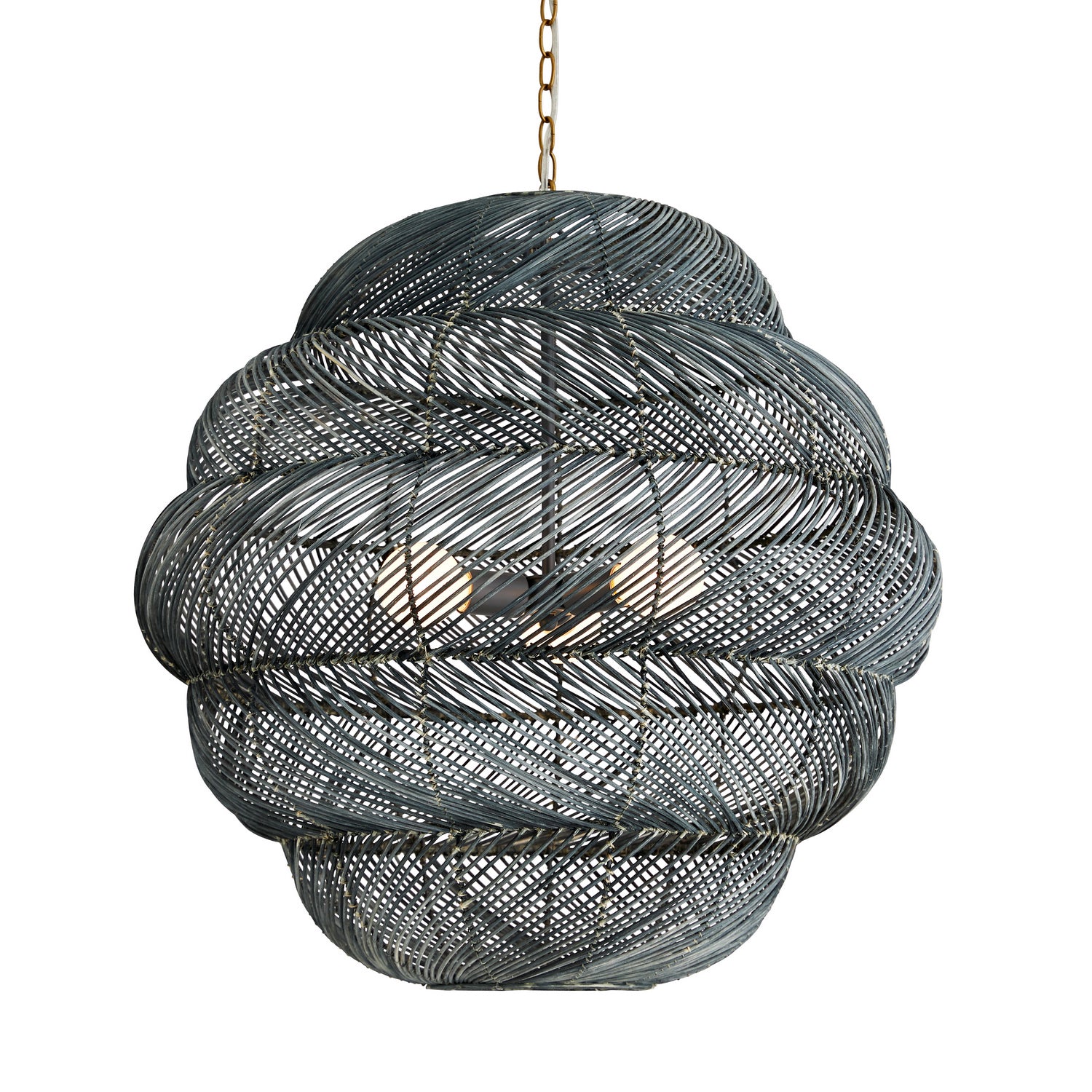 Arteriors - 45624 - Three Light Pendant - Gwen - Dark Gray