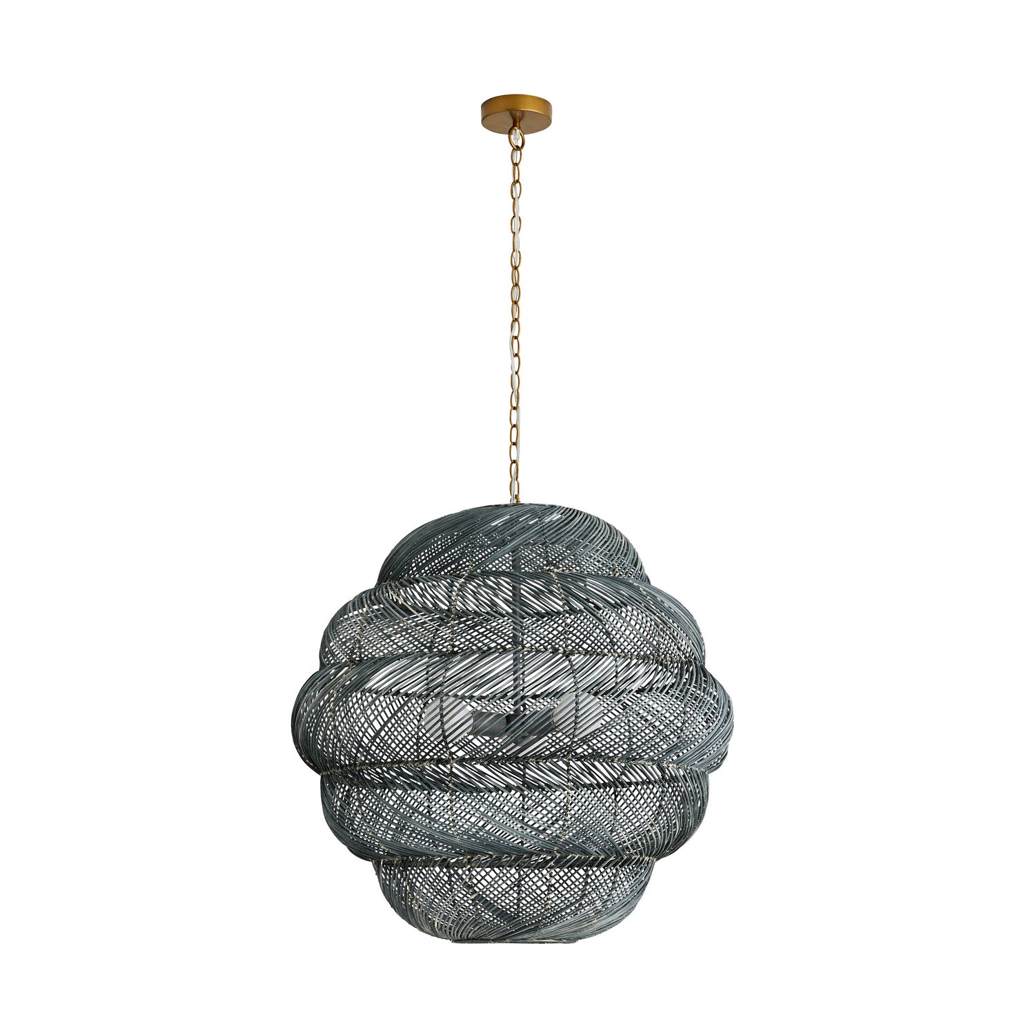 Arteriors - 45624 - Three Light Pendant - Gwen - Dark Gray