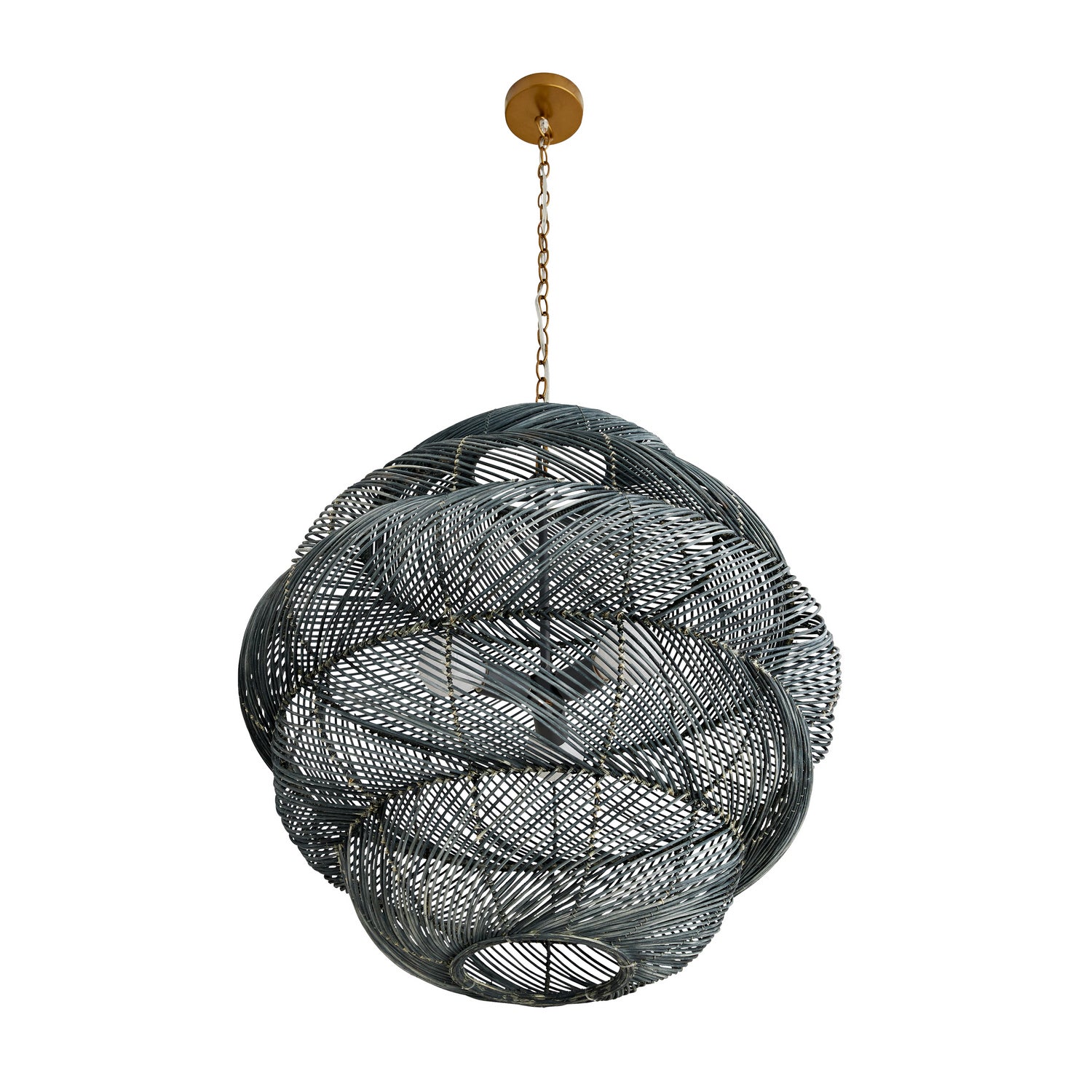 Arteriors - 45624 - Three Light Pendant - Gwen - Dark Gray