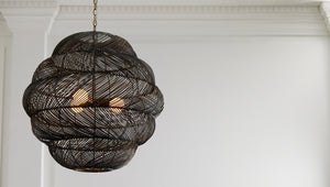 Arteriors - 45624 - Three Light Pendant - Gwen - Dark Gray