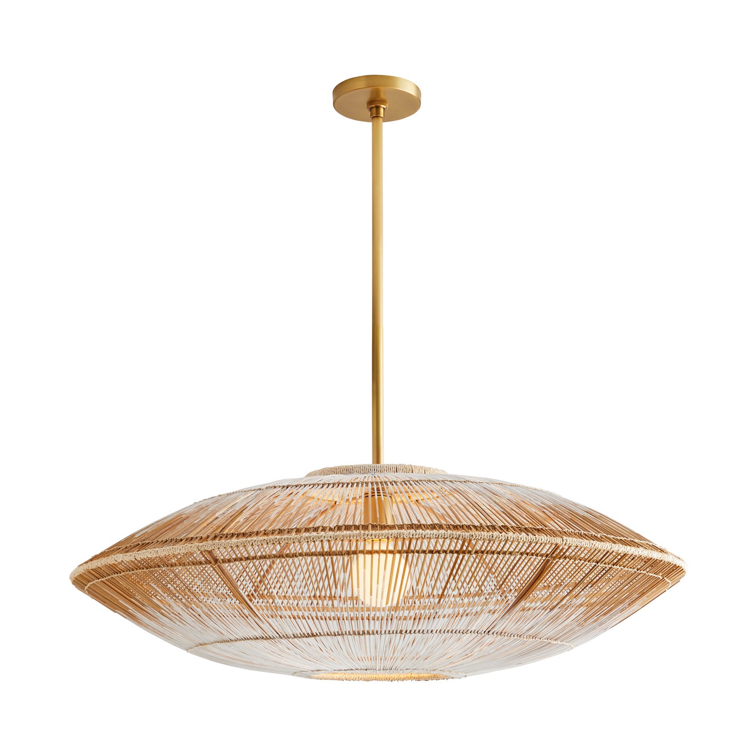 Arteriors - 45625 - One Light Pendant - Hadya - White Ombre