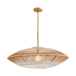 Arteriors - 45625 - One Light Pendant - Hadya - White Ombre