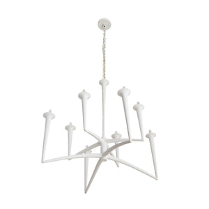 Arteriors - 84062 - Eight Light Chandelier - Isma - White Gesso