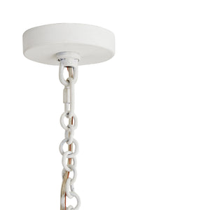 Arteriors - 84062 - Eight Light Chandelier - Isma - White Gesso