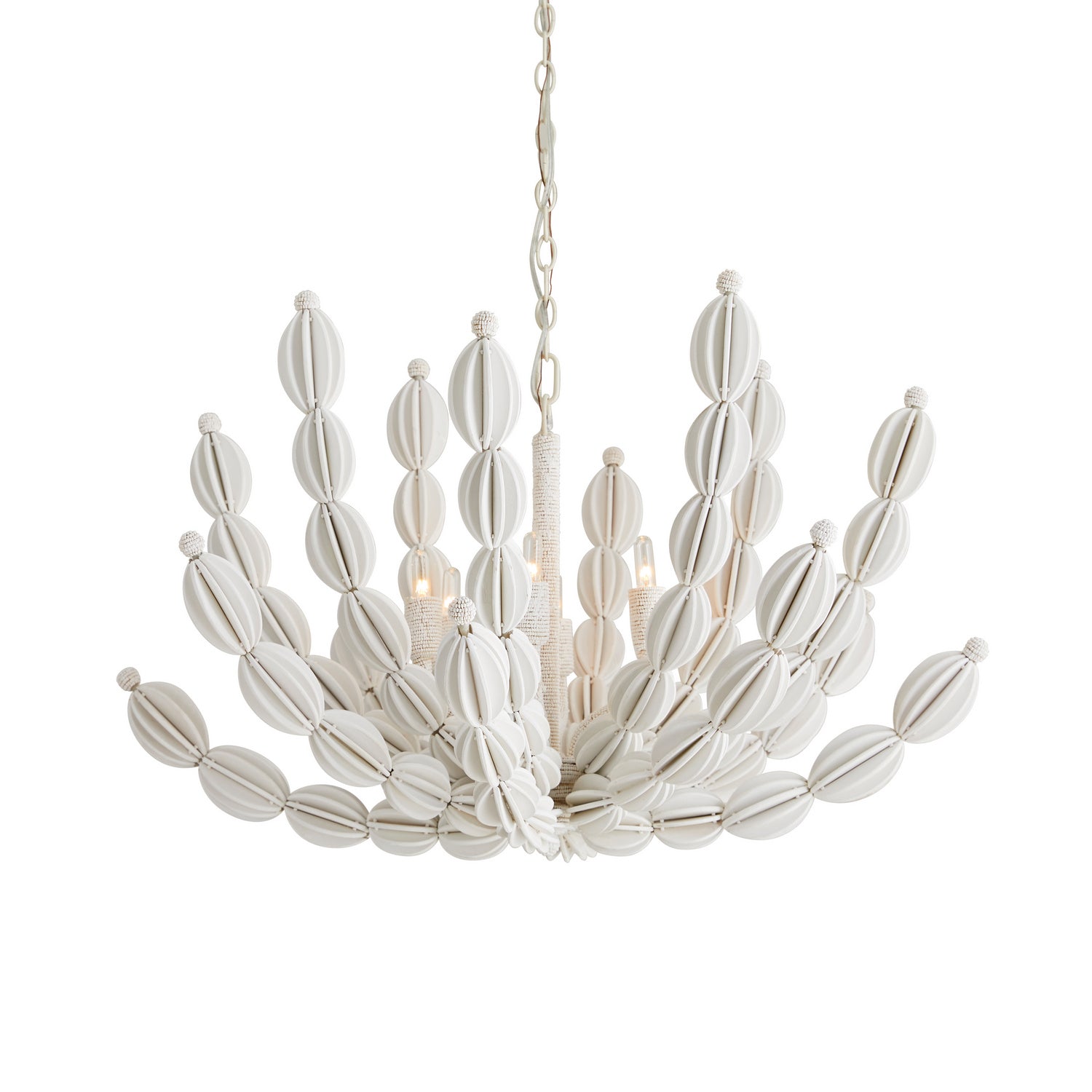 Arteriors - 85021 - Six Light Chandelier - Indi - White