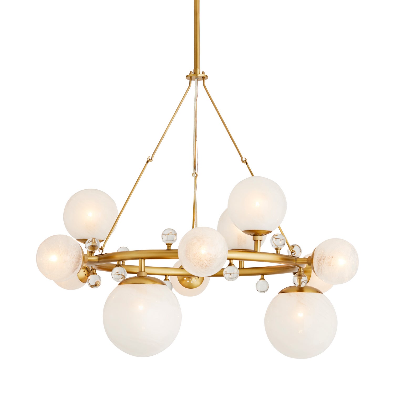 Arteriors - 89447 - 12 Light Chandelier - Troon - Antique Brass