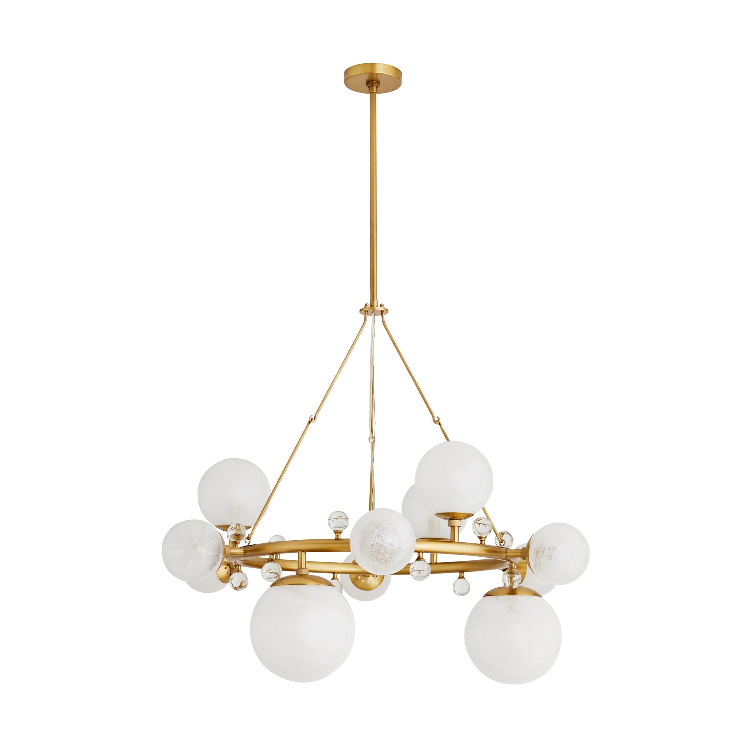 Arteriors - 89447 - 12 Light Chandelier - Troon - Antique Brass