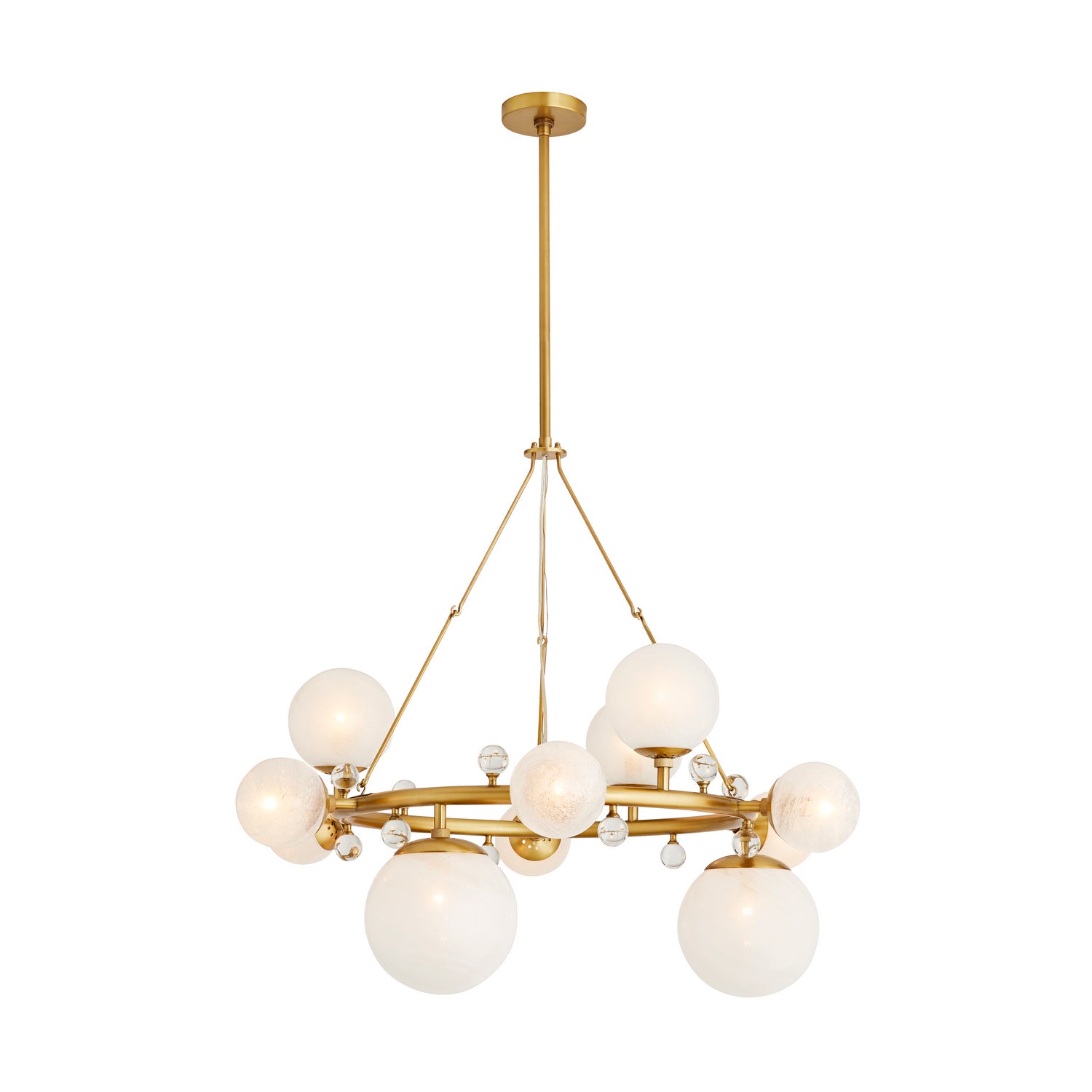 Arteriors - 89447 - 12 Light Chandelier - Troon - Antique Brass