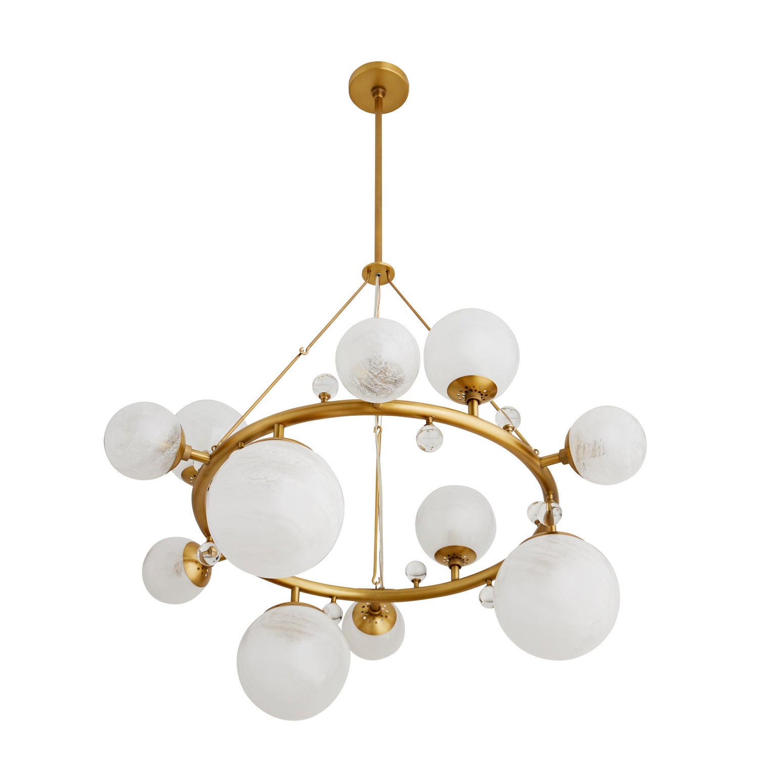 Arteriors - 89447 - 12 Light Chandelier - Troon - Antique Brass