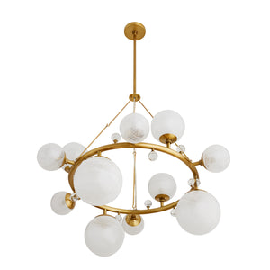 Arteriors - 89447 - 12 Light Chandelier - Troon - Antique Brass