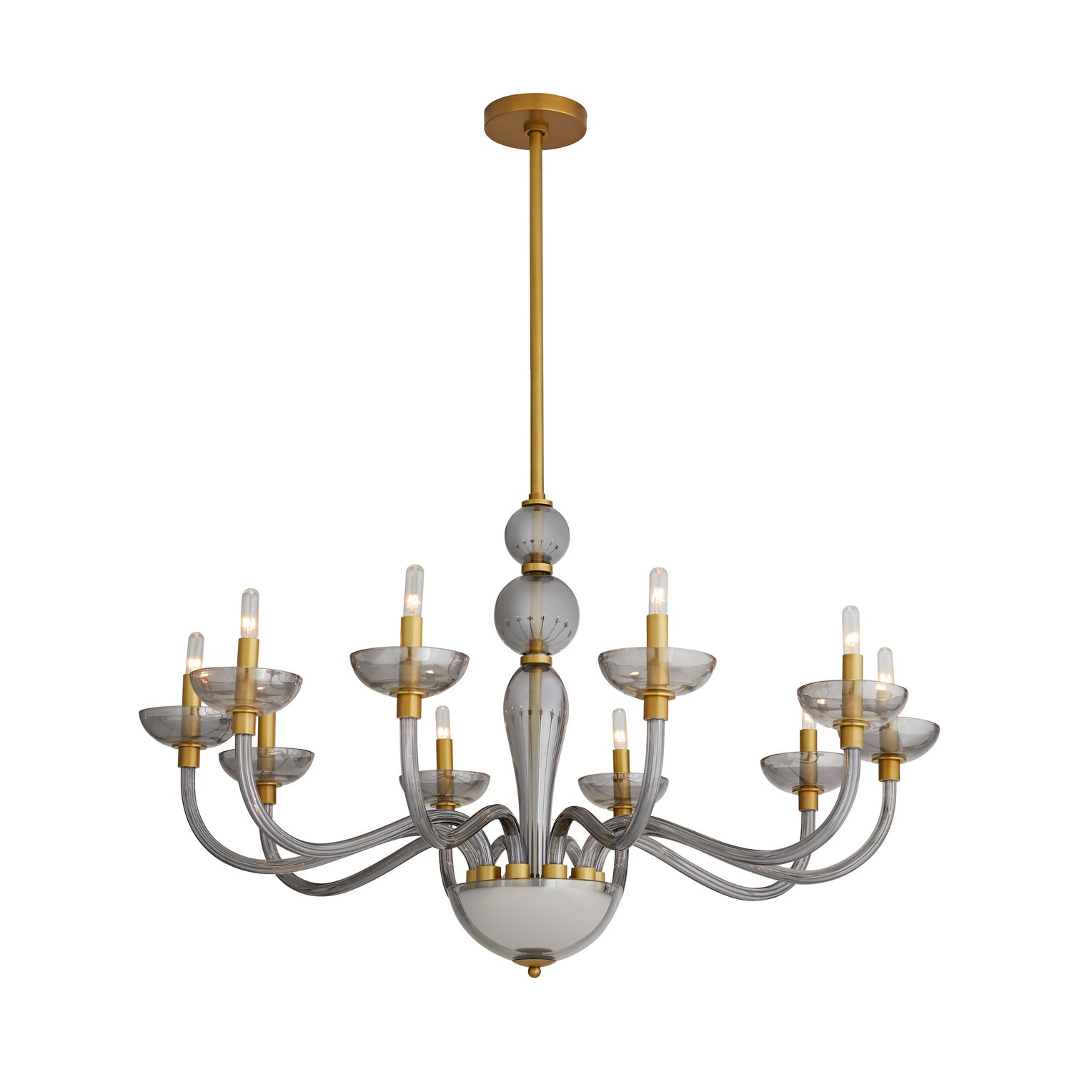 Arteriors - 89479 - Ten Light Chandelier - Gustavo - Smoke