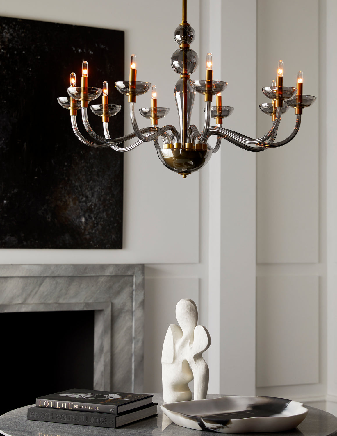 Arteriors - 89479 - Ten Light Chandelier - Gustavo - Smoke