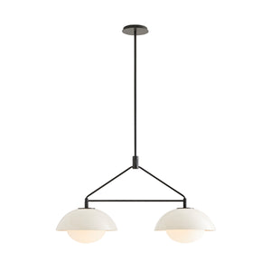 Arteriors - DA49001 - Two Light Linear Pendant - Glaze - Ivory Stained Crackle