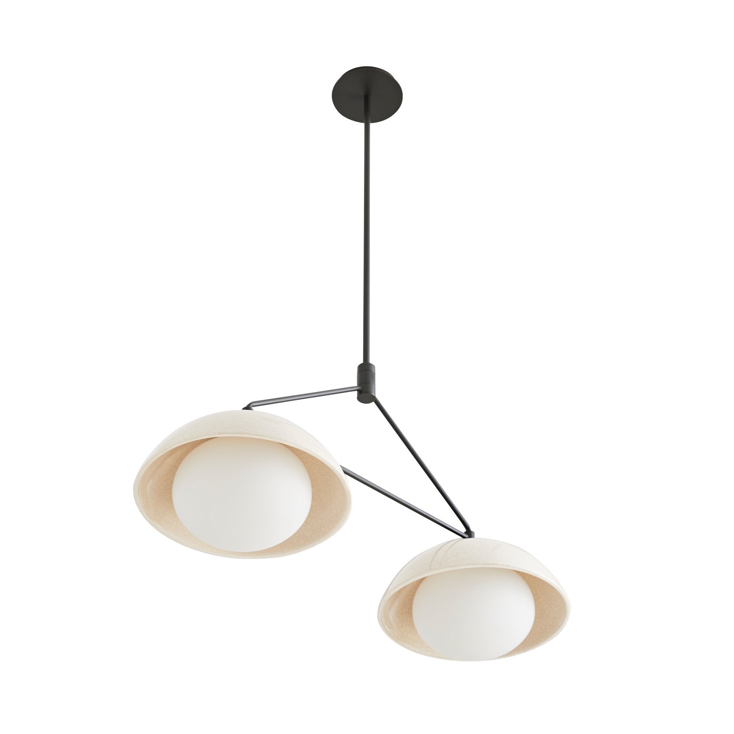 Arteriors - DA49001 - Two Light Linear Pendant - Glaze - Ivory Stained Crackle