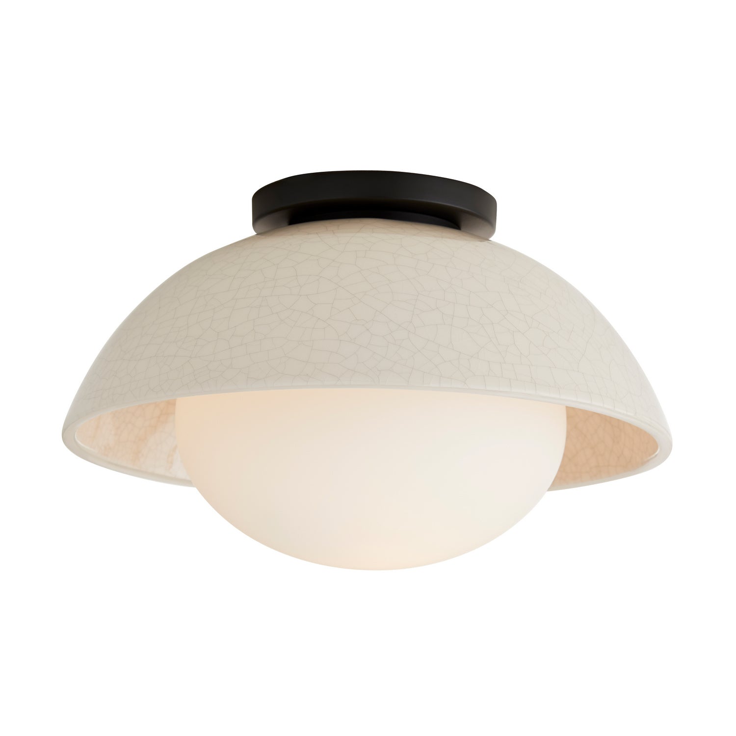 Arteriors - DA49003 - One Light Flushmount - Glaze - Ivory Stained Crackle