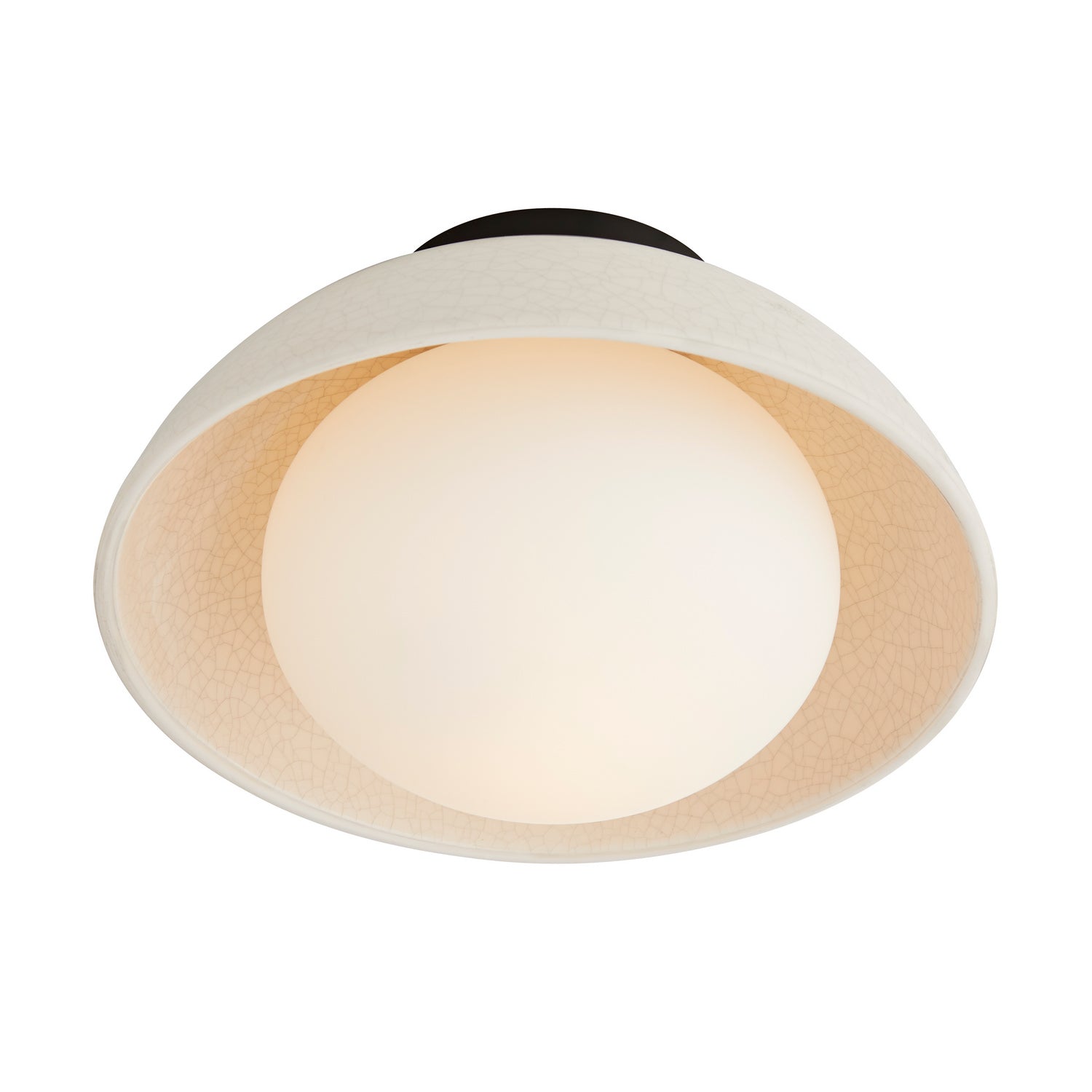 Arteriors - DA49003 - One Light Flushmount - Glaze - Ivory Stained Crackle