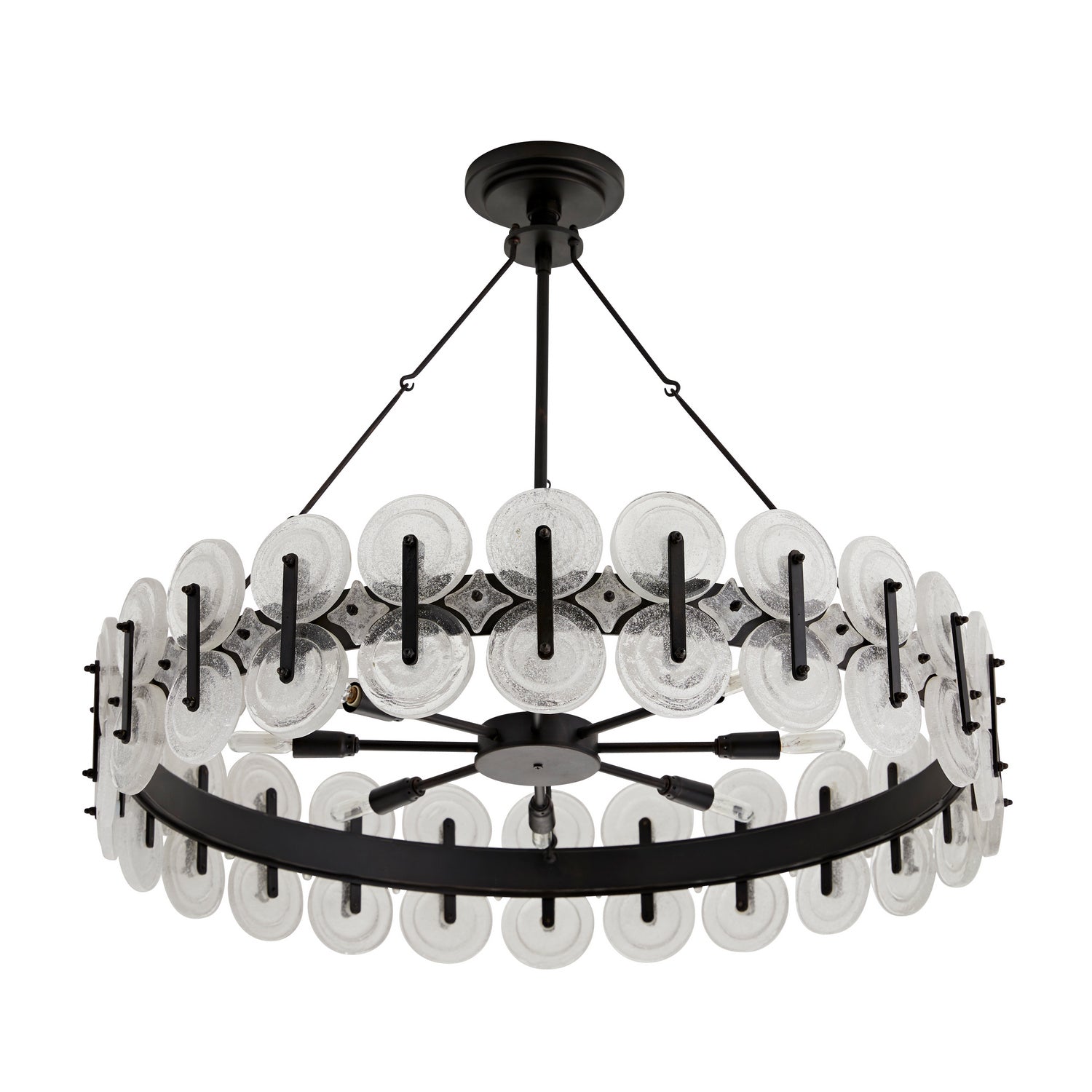 Arteriors - DK82001 - Eight Light Chandelier - Rondelle - Blackened Iron