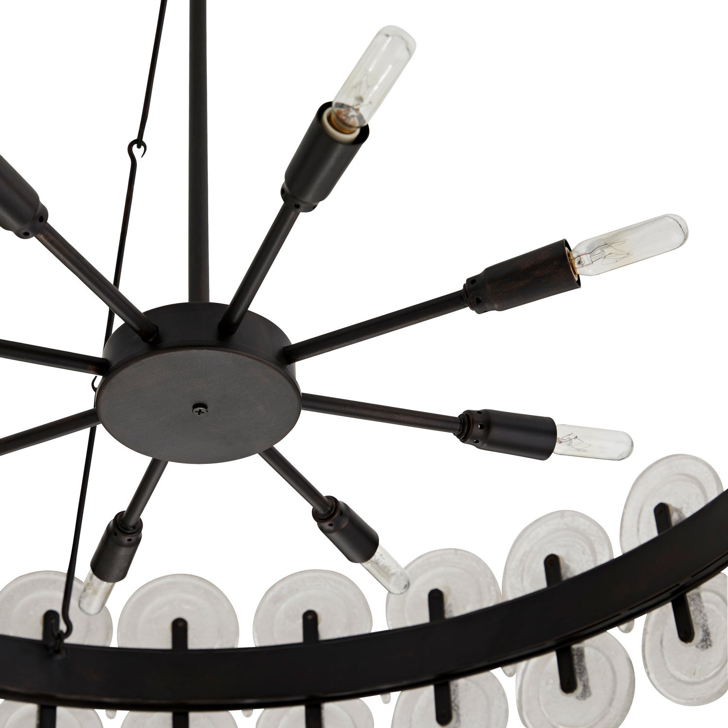 Arteriors - DK82001 - Eight Light Chandelier - Rondelle - Blackened Iron