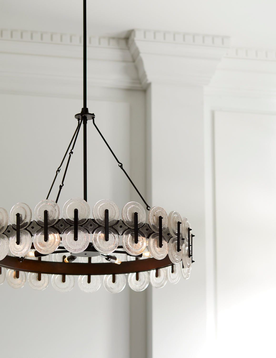 Arteriors - DK82001 - Eight Light Chandelier - Rondelle - Blackened Iron