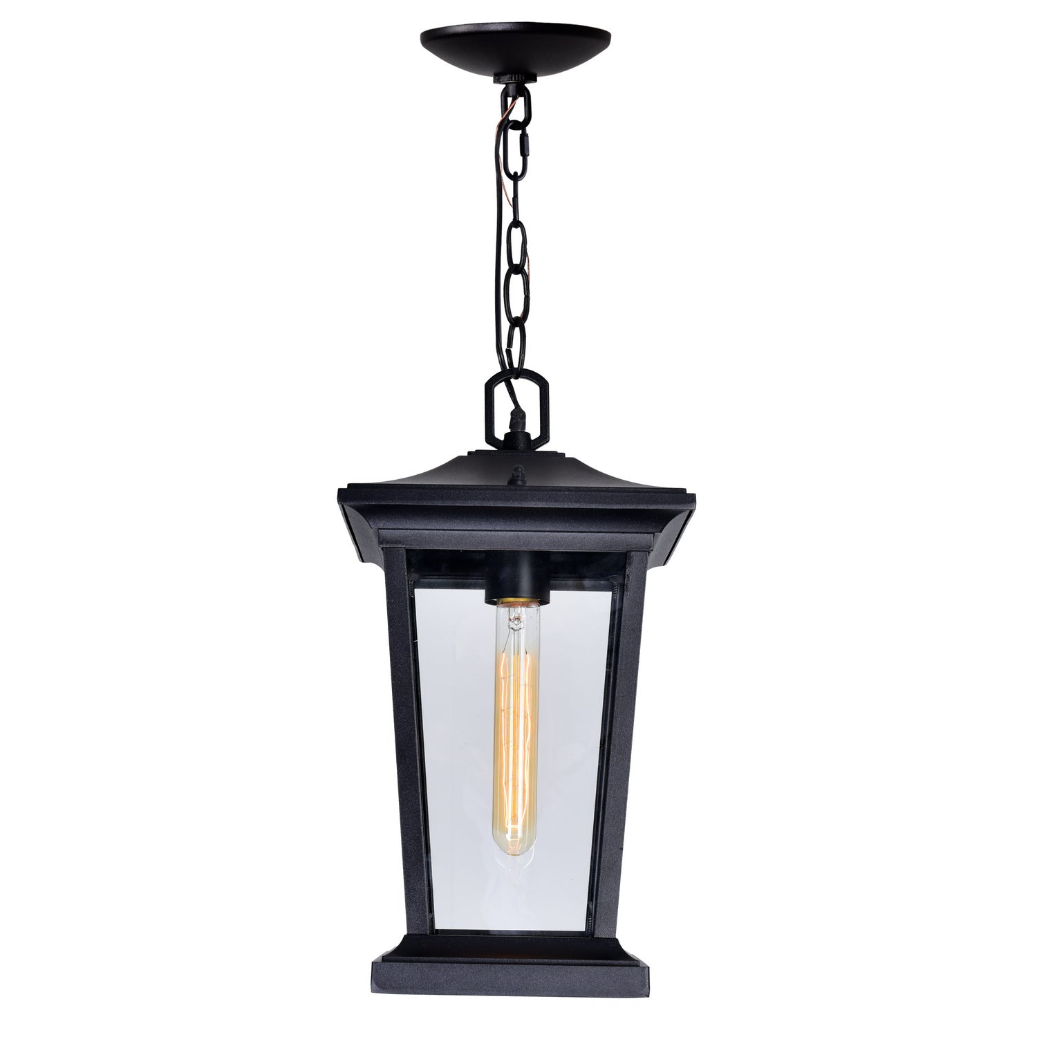 CWI Lighting - 0413P8-1-101 - One Light Outdoor Hanging Pendant - Leawood - Black