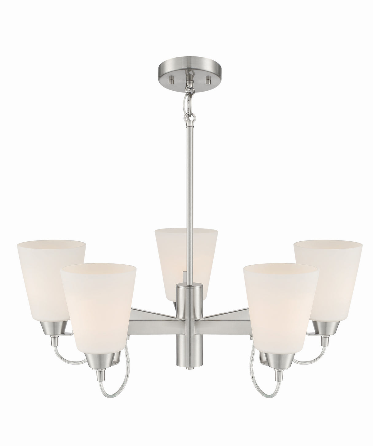 Minka-Lavery - 3995-84 - Five Light Chandelier - Beckonridge - Brushed Nickel