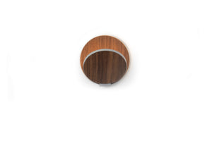 Koncept - GRW-S-SIL-OWT-HW - LED Wall Sconce - Gravy - Silver, Oiled Walnut