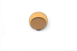 Koncept - GRW-S-MBK-WOK-PI - LED Wall Sconce - Gravy - Metallic Black, White Oak