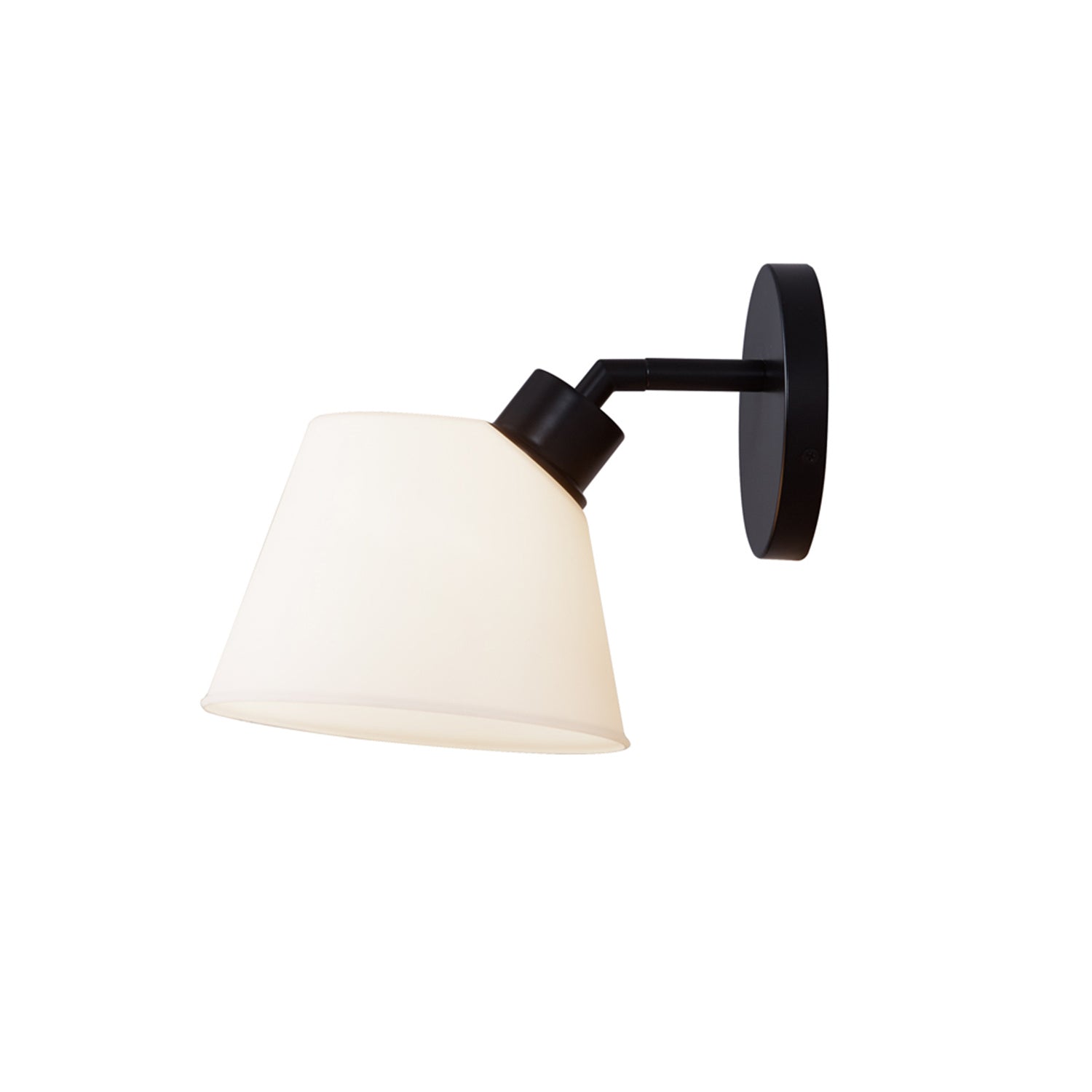 Justice Designs - FSN-8071-OPAL-MBLK - One Light Wall Sconce - Fusion - Matte Black