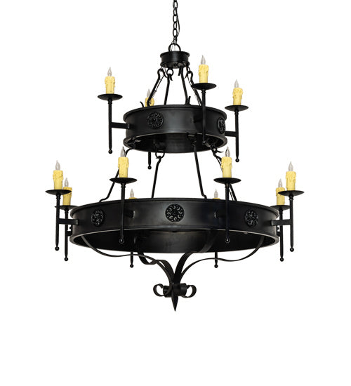 Meyda Tiffany - 232109 - 12 Light Chandelier - Lorenzo - Oxidized Steel