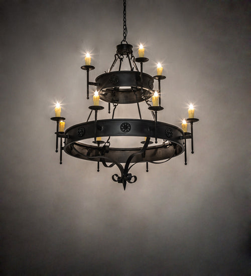 Meyda Tiffany - 232109 - 12 Light Chandelier - Lorenzo - Oxidized Steel