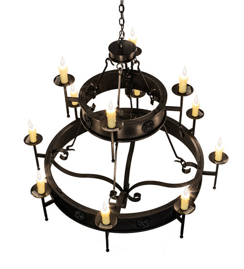 Meyda Tiffany - 232109 - 12 Light Chandelier - Lorenzo - Oxidized Steel