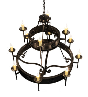 Meyda Tiffany - 232109 - 12 Light Chandelier - Lorenzo - Oxidized Steel