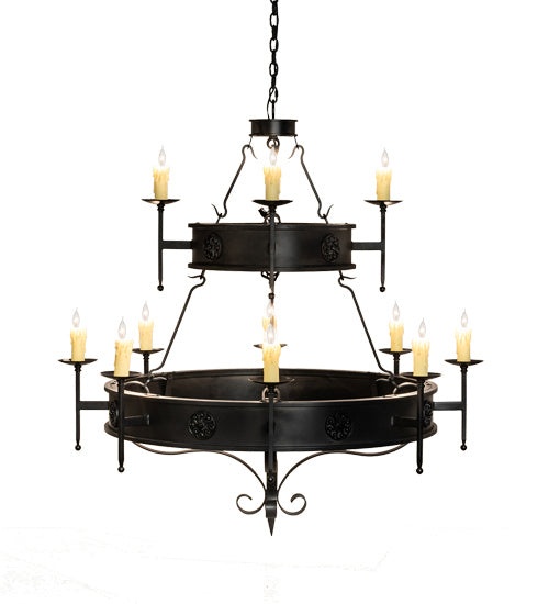 Meyda Tiffany - 232109 - 12 Light Chandelier - Lorenzo - Oxidized Steel