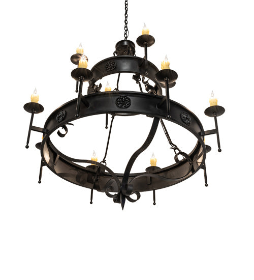 Meyda Tiffany - 232109 - 12 Light Chandelier - Lorenzo - Oxidized Steel